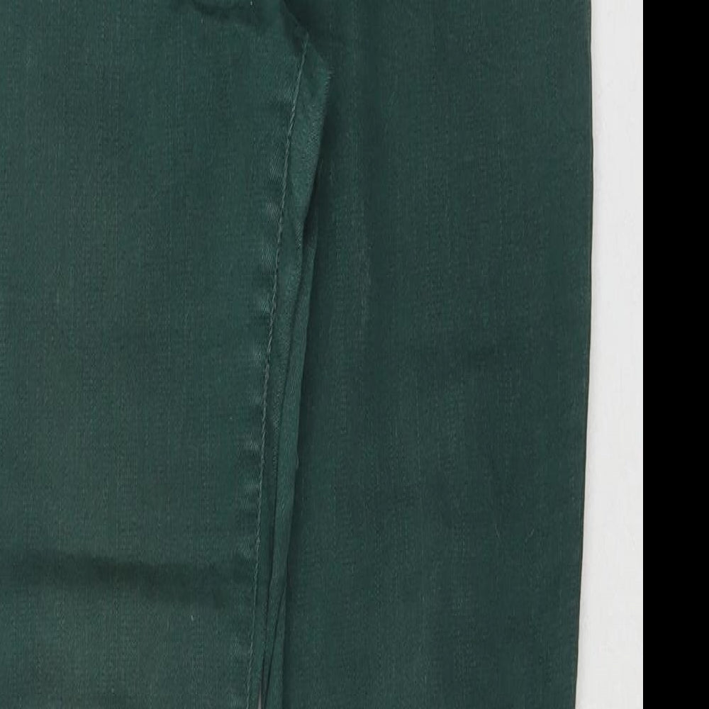 Dorothy Perkins Womens Green Cotton Jegging Jeans Size 12 L30 in Regular Drawstring