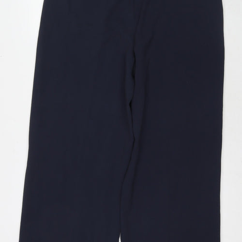 Marks and Spencer Womens Blue Polyester Trousers Size 14 L30 in Regular