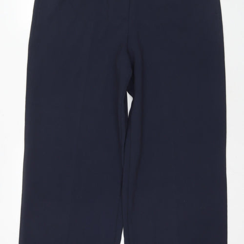 Marks and Spencer Womens Blue Polyester Trousers Size 14 L30 in Regular