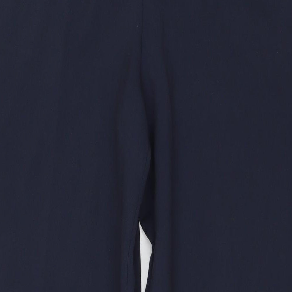 Marks and Spencer Womens Blue Polyester Trousers Size 14 L30 in Regular