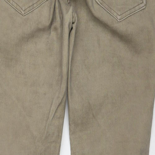 NEXT Womens Brown Polyester Trousers Size 12 L27 in Regular Zip