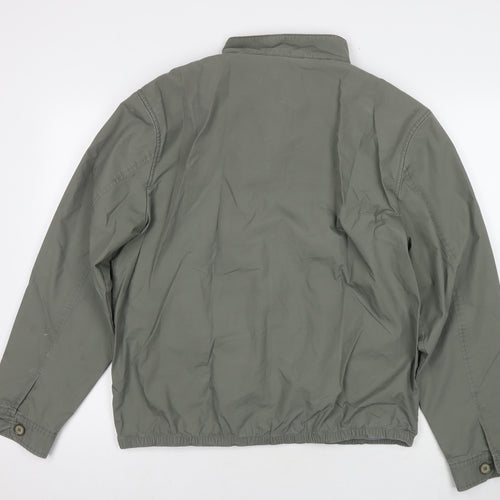 Marks and Spencer Mens Green Bomber Jacket Coat Size L Zip