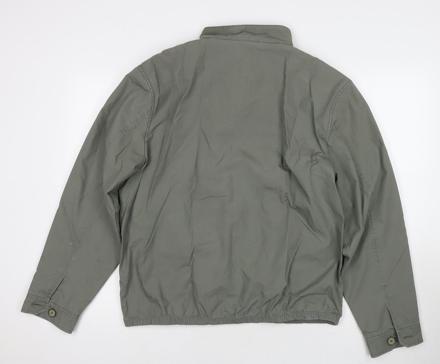 Marks and Spencer Mens Green Bomber Jacket Coat Size L Zip