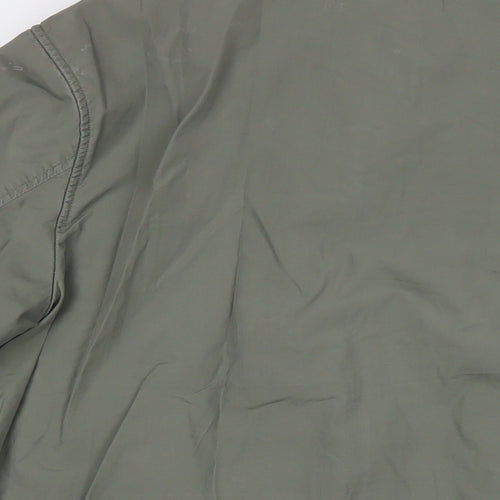 Marks and Spencer Mens Green Bomber Jacket Coat Size L Zip