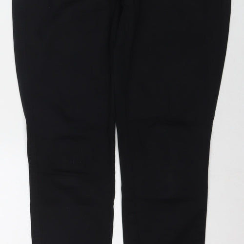 NEXT Womens Black Cotton Skinny Jeans Size 16 L30 in Regular Zip