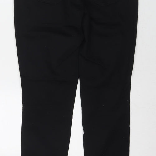 NEXT Womens Black Cotton Skinny Jeans Size 16 L30 in Regular Zip