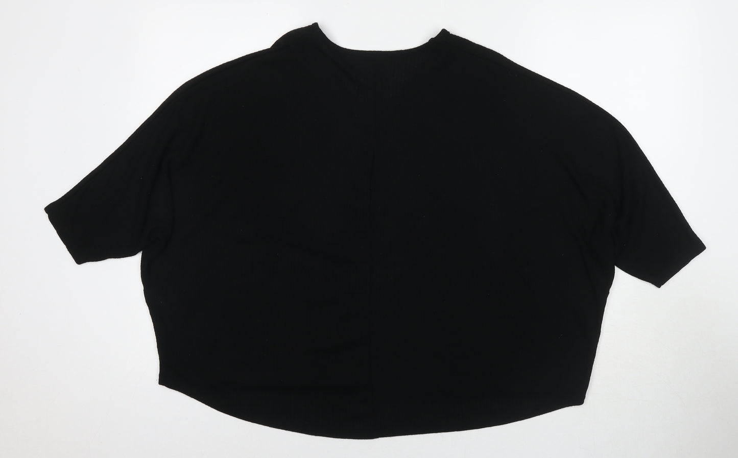 New Look Womens Black Round Neck Viscose Pullover Jumper Size M