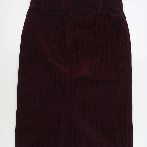 Dorothy Perkins Womens Purple Cotton A-Line Skirt Size 8 Zip