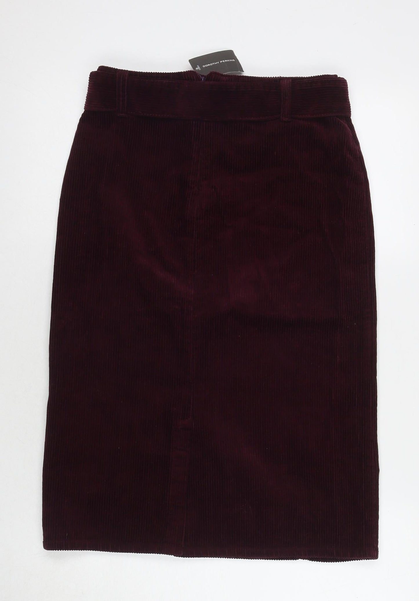 Dorothy Perkins Womens Purple Cotton A-Line Skirt Size 8 Zip