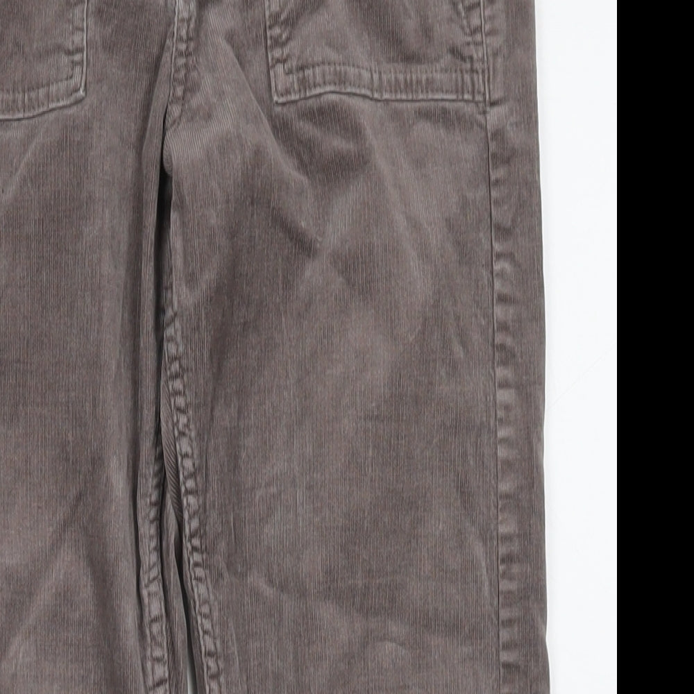 Per Una Womens Brown Cotton Trousers Size 8 L26 in Regular Zip