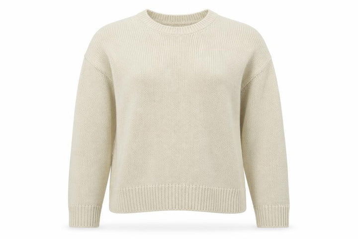 Nasty Gal Womens Beige Round Neck Acrylic Pullover Jumper Size 8