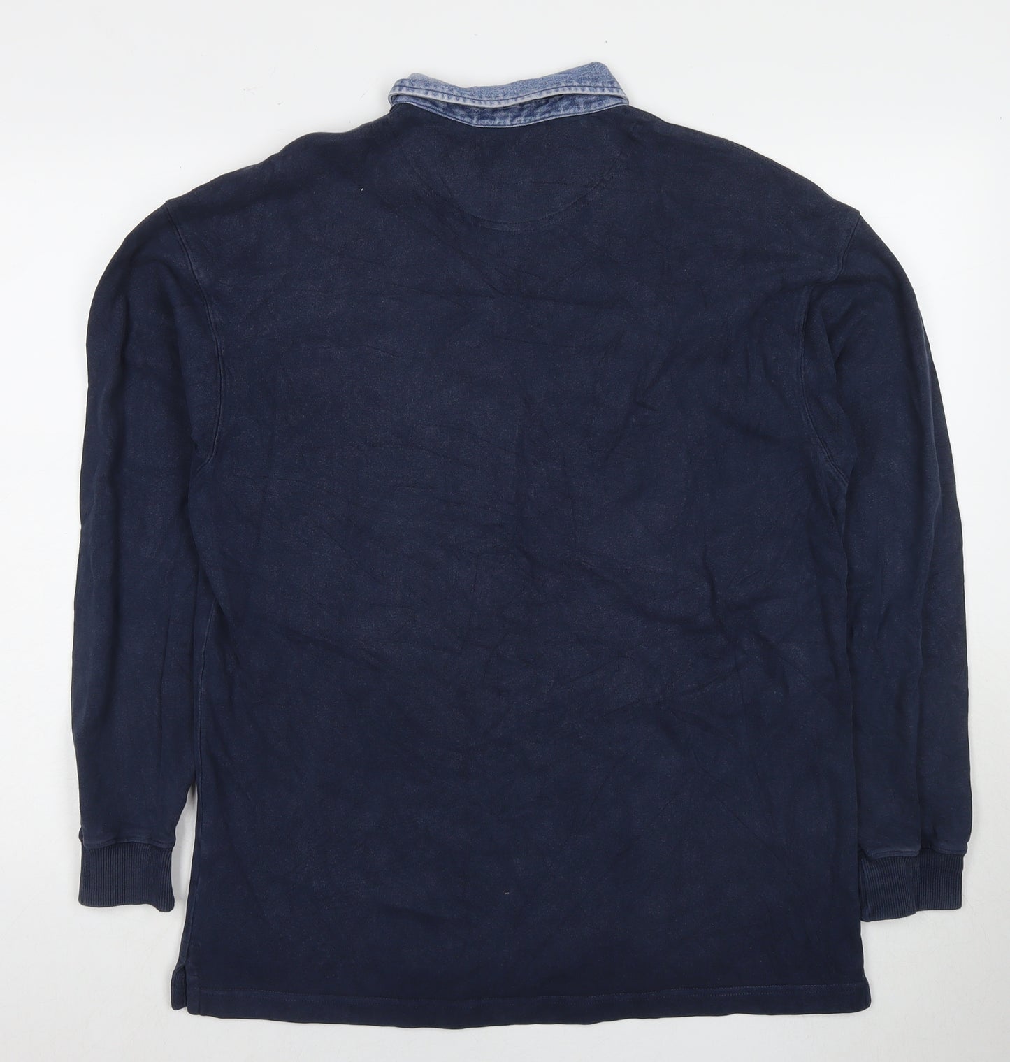Casual Club Mens Blue Cotton Pullover Sweatshirt Size M