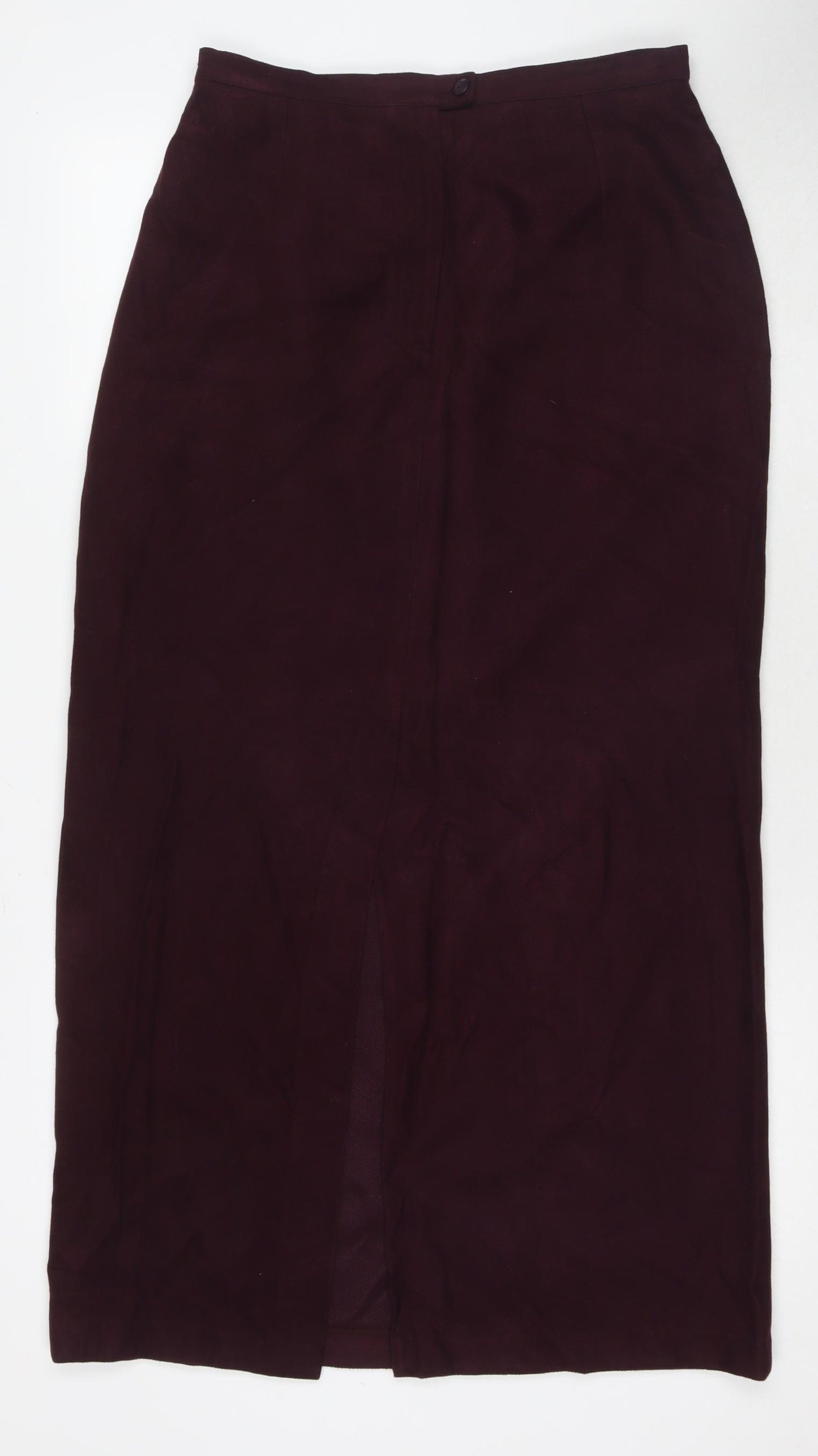 Long Tall Sally Womens Purple Polyester A-Line Skirt Size 14 Zip