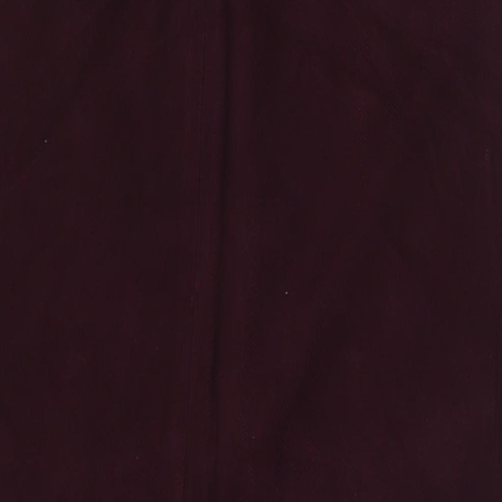 Long Tall Sally Womens Purple Polyester A-Line Skirt Size 14 Zip