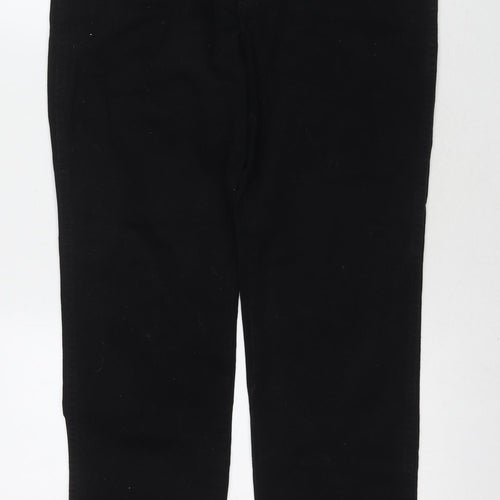 Wrangler Womens Black Cotton Blend Straight Jeans Size 28 in L30 in Regular Zip