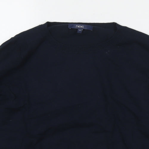 NEXT Womens Blue Round Neck Cotton Pullover Jumper Size 12