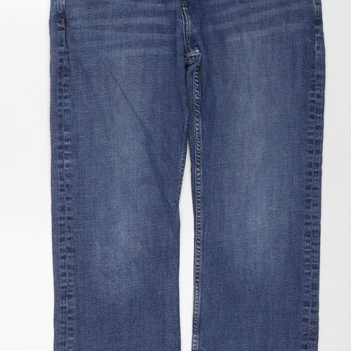 Denim365 Mens Blue Cotton Straight Jeans Size 36 in L26 in Regular Zip