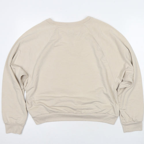 Gap Womens Beige Polyester Pullover Sweatshirt Size L Pullover