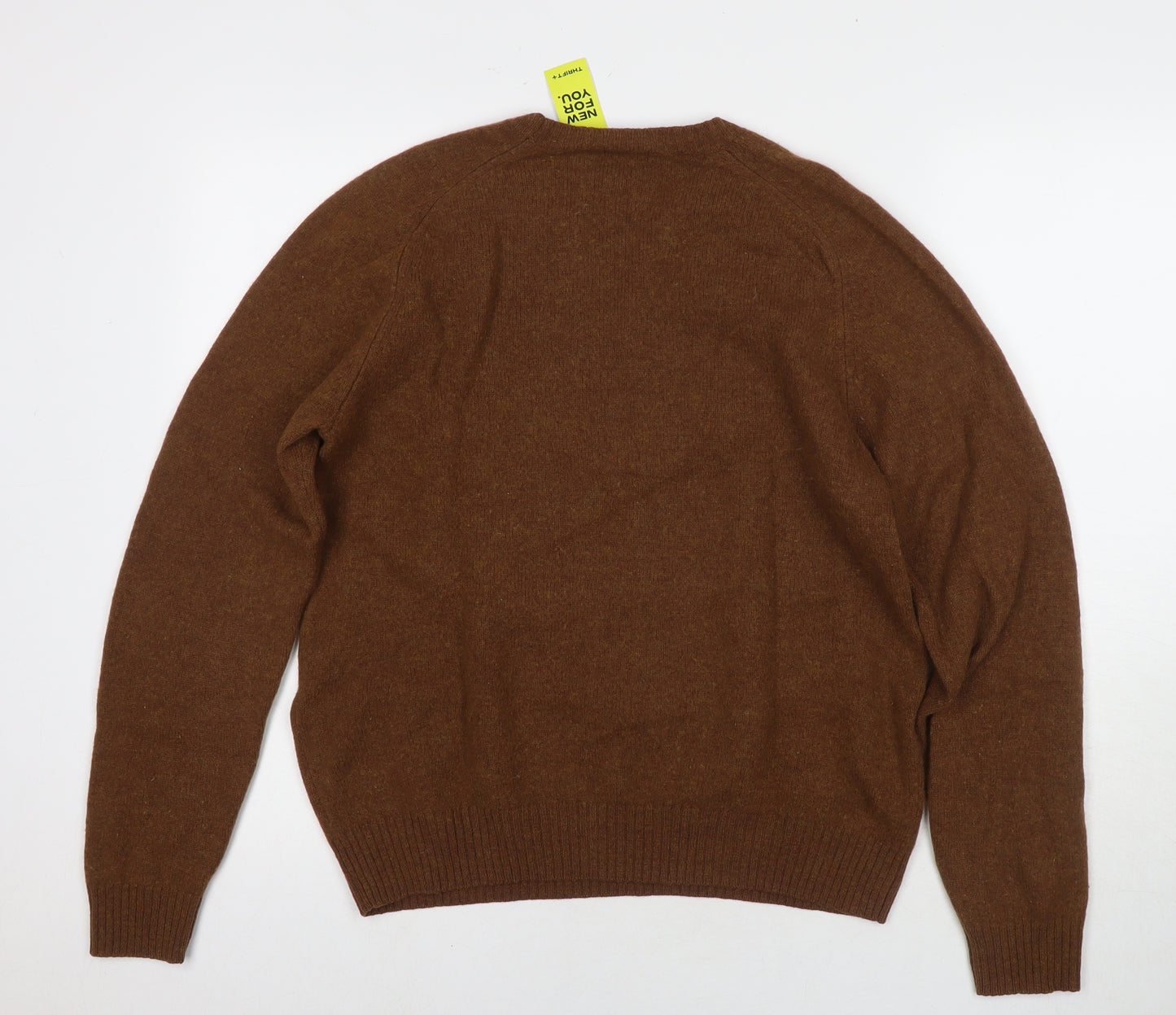 Uniqlo Womens Brown Round Neck Wool Pullover Jumper Size M