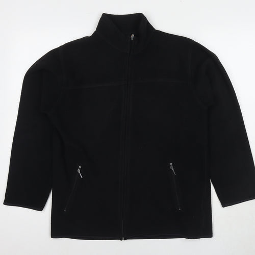 EWM Womens Black Jacket Size 10 Zip - Size 10-12