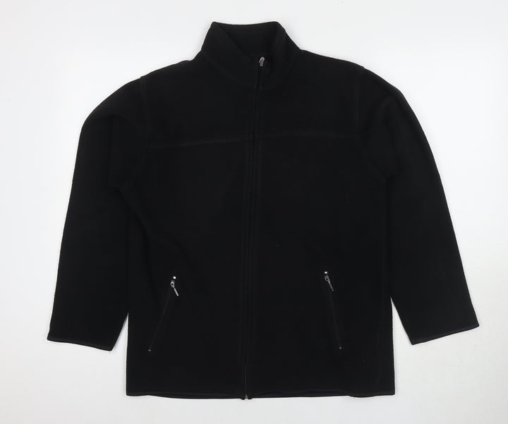 EWM Womens Black Jacket Size 10 Zip - Size 10-12