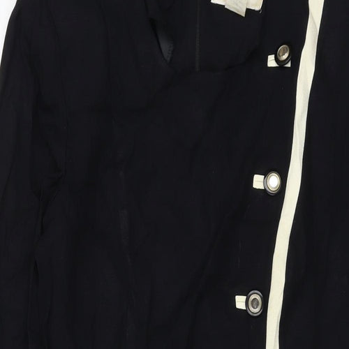 Danny & Nicole Womens Black Polyester Sheath Size 12 Round Neck Zip