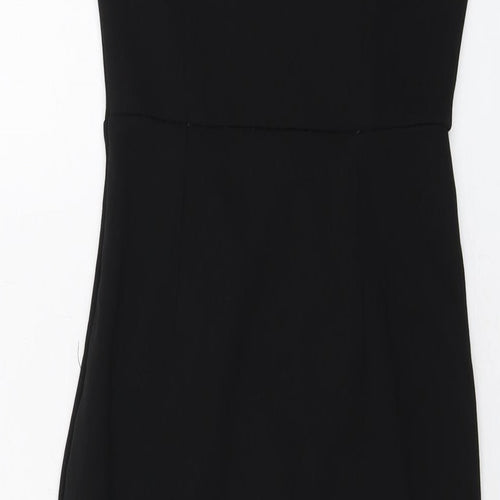 Missguided Womens Black Polyester Bodycon Size 4 Sweetheart Zip