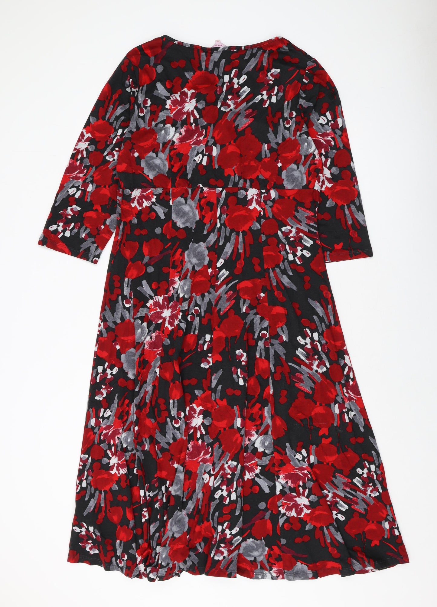 Per Una Womens Multicoloured Geometric Viscose A-Line Size 16 V-Neck Pullover