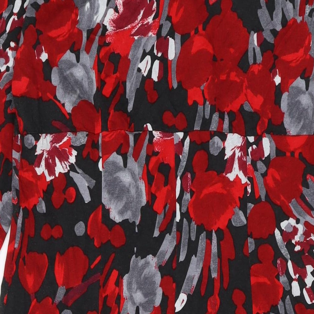 Per Una Womens Multicoloured Geometric Viscose A-Line Size 16 V-Neck Pullover