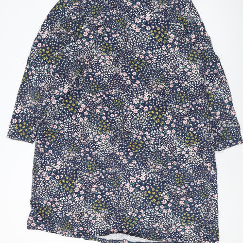 Bonmarché Womens Multicoloured Floral Cotton Tank Dress Size 20 Round Neck Pullover