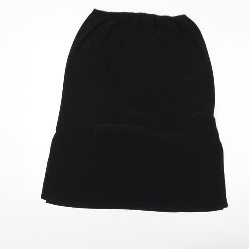 Nasty Gal Womens Black Polyester A-Line Skirt Size 16