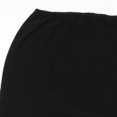 Nasty Gal Womens Black Polyester A-Line Skirt Size 16