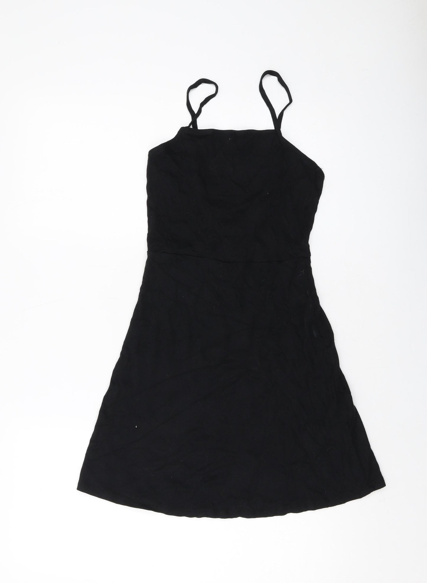 ASOS Womens Black Modal A-Line Size 8 Square Neck Pullover