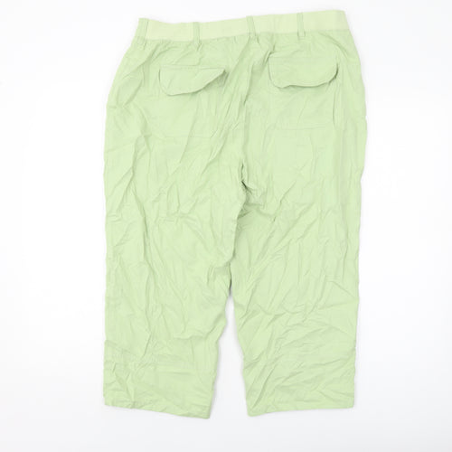 Maine Womens Green Polyester Trousers Size 16 L21 in Regular Button