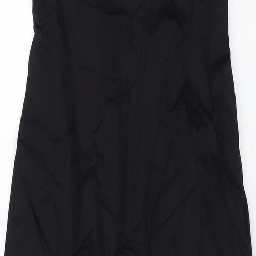 Coast Womens Black Cotton A-Line Size 12 Off the Shoulder Zip