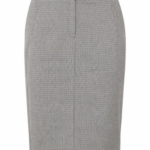 Marks and Spencer Womens Beige Plaid Polyester Straight & Pencil Skirt Size 12 Zip