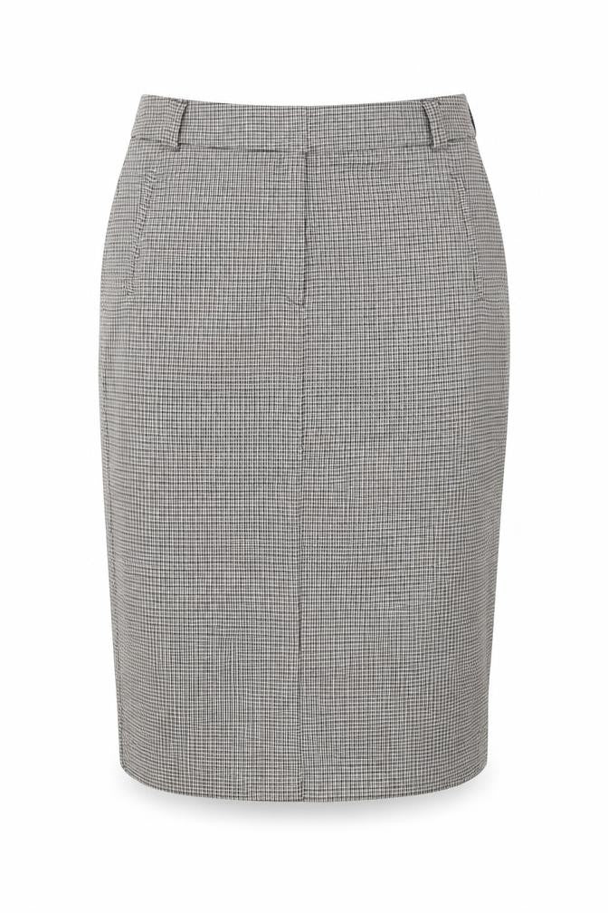 Marks and Spencer Womens Beige Plaid Polyester Straight & Pencil Skirt Size 12 Zip