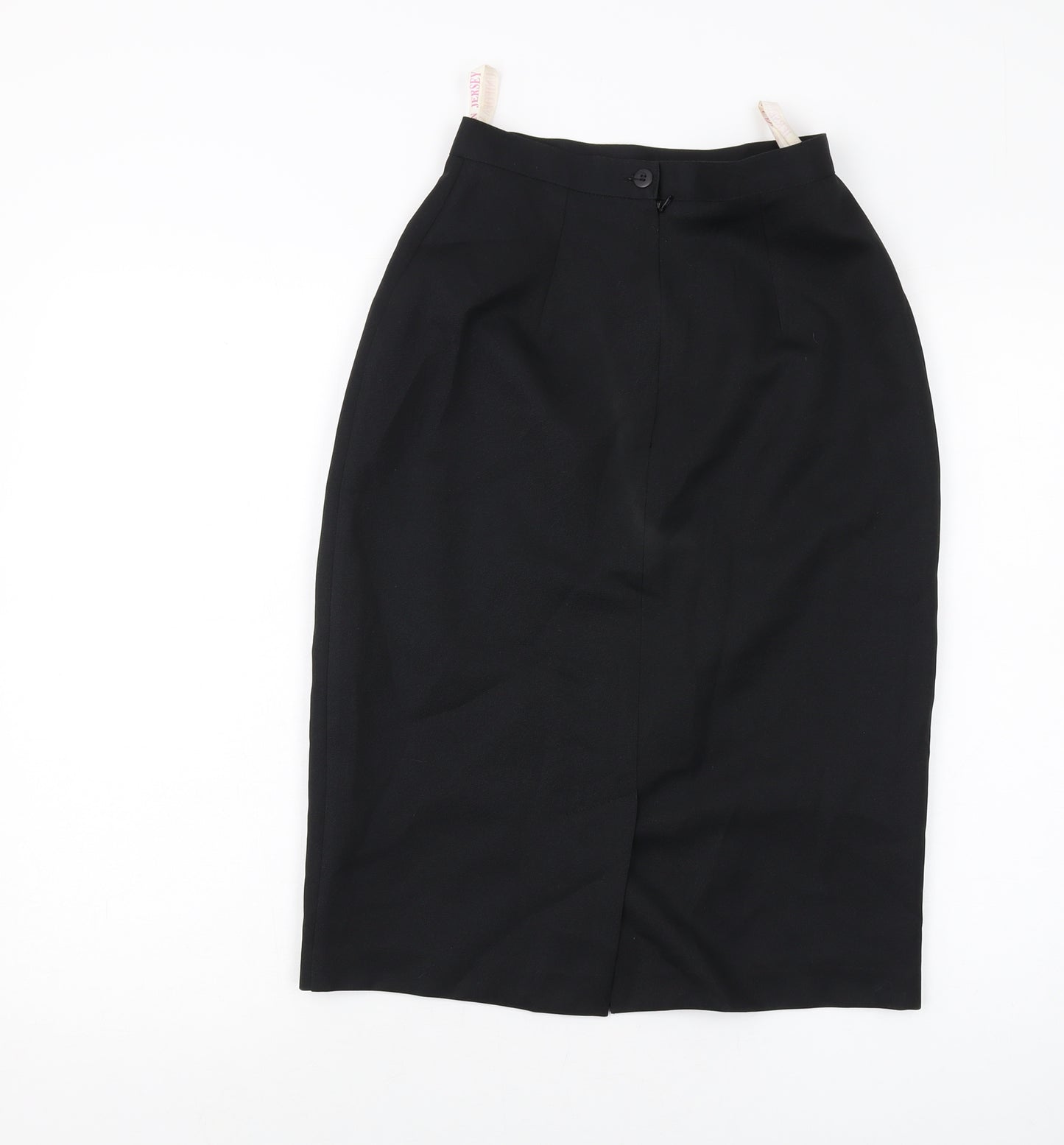 Simon Jersey Womens Black Polyester Straight & Pencil Skirt Size 10 Zip