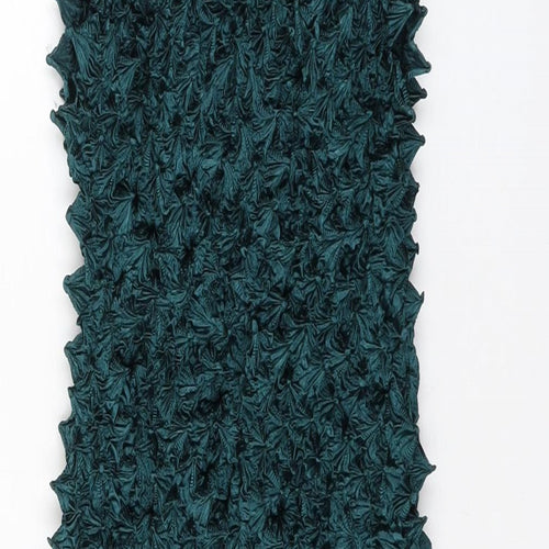 Zara Womens Green Polyester Mini Size M Mock Neck Pullover