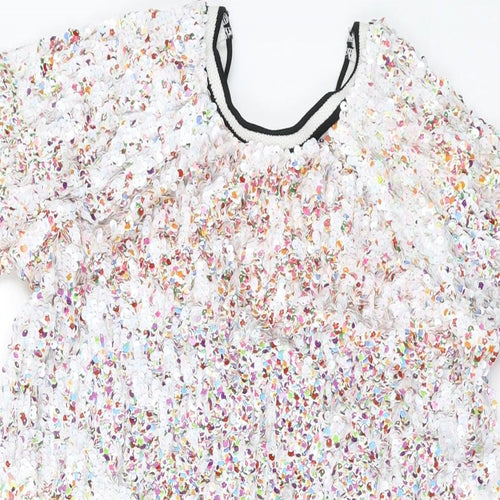 NEXT Womens Multicoloured Polyester Tank Dress Size 8 Round Neck Pullover - Sequins