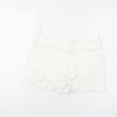 Zara Womens Ivory Polyester Skort Skirt Size S Hook & Eye