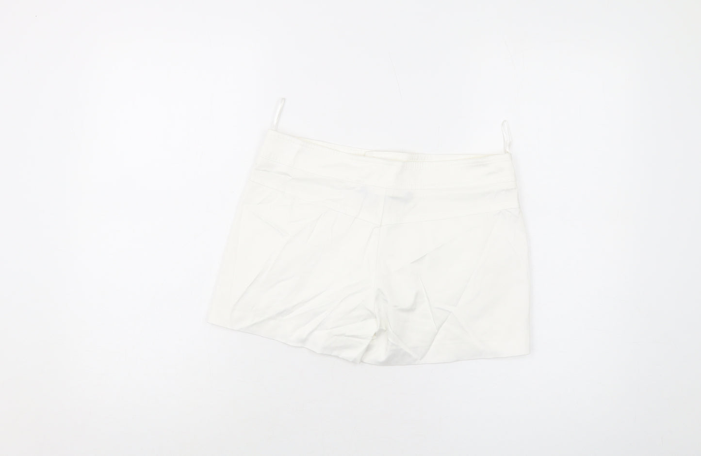 Zara Womens Ivory Polyester Skort Skirt Size S Hook & Eye