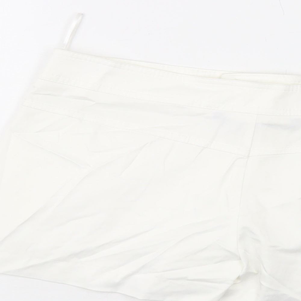 Zara Womens Ivory Polyester Skort Skirt Size S Hook & Eye