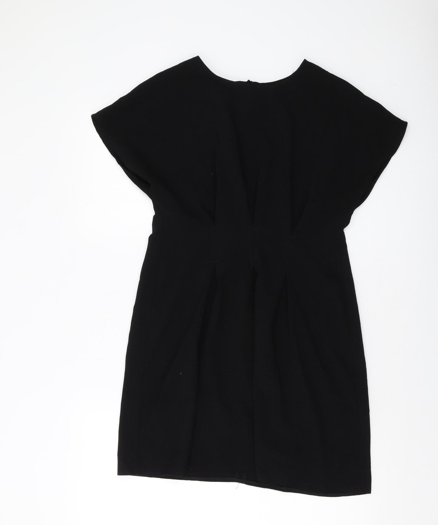 ASOS Womens Black Polyester A-Line Size 12 Round Neck Zip