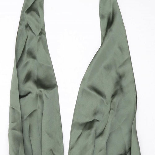 Zara Womens Green Polyester Mini Size M Halter Zip