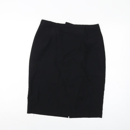 ASOS Womens Black Polyester Straight & Pencil Skirt Size 10 Zip