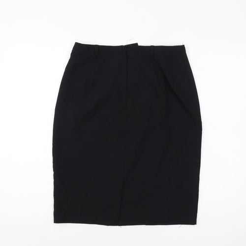 ASOS Womens Black Polyester Straight & Pencil Skirt Size 10 Zip