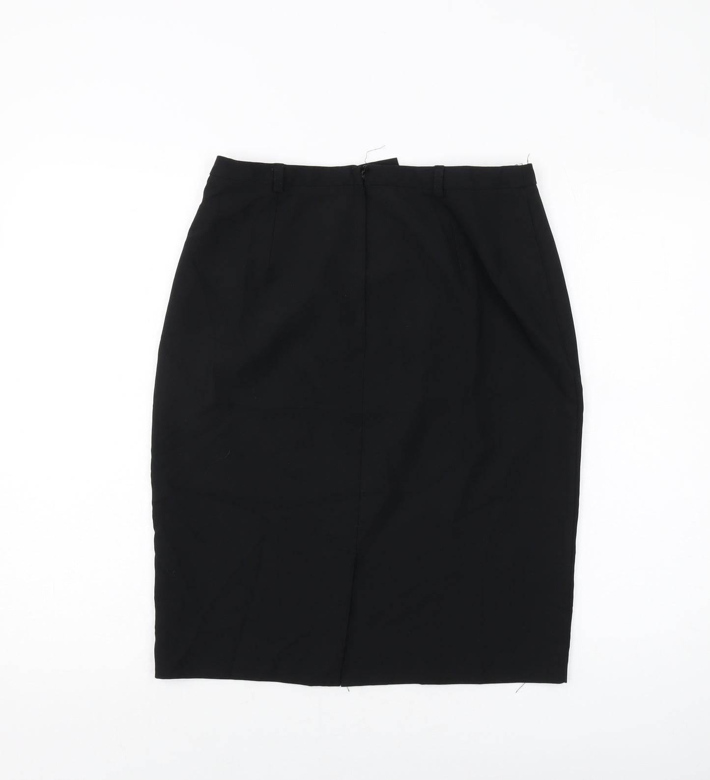 ASOS Womens Black Polyester Straight & Pencil Skirt Size 10 Zip