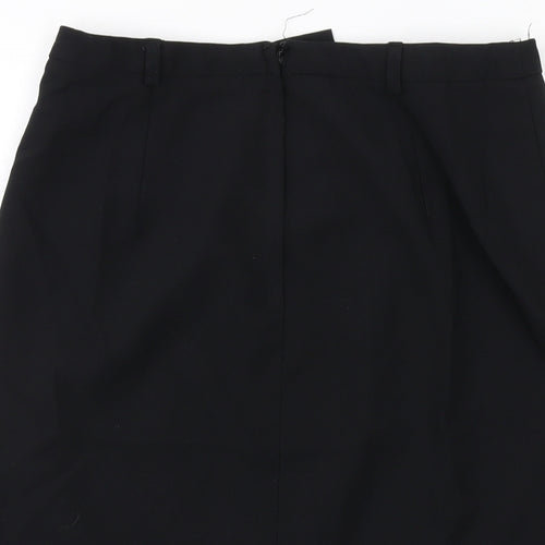 ASOS Womens Black Polyester Straight & Pencil Skirt Size 10 Zip