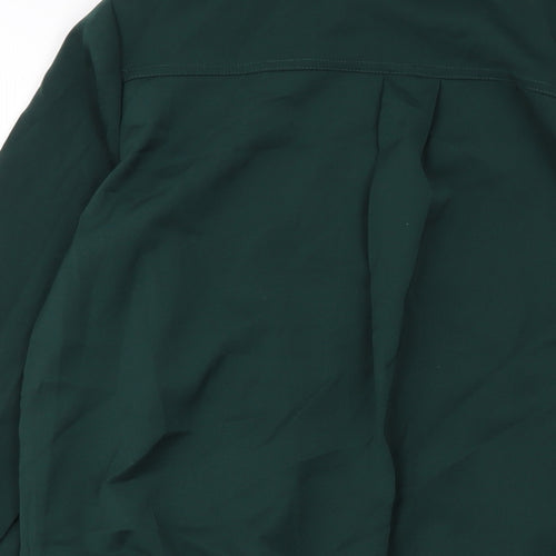 Nina Leonard Womens Green Bomber Jacket Jacket Size XS Zip